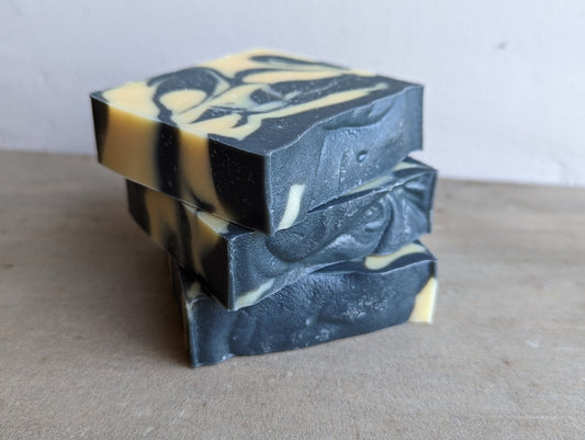 Naturally Woodland Natural sheep's milk soap with Whitefaced Woodland sheep milk, Tea Tree, Eucalyptus and Lemongrass. Handmade in Yorkshire