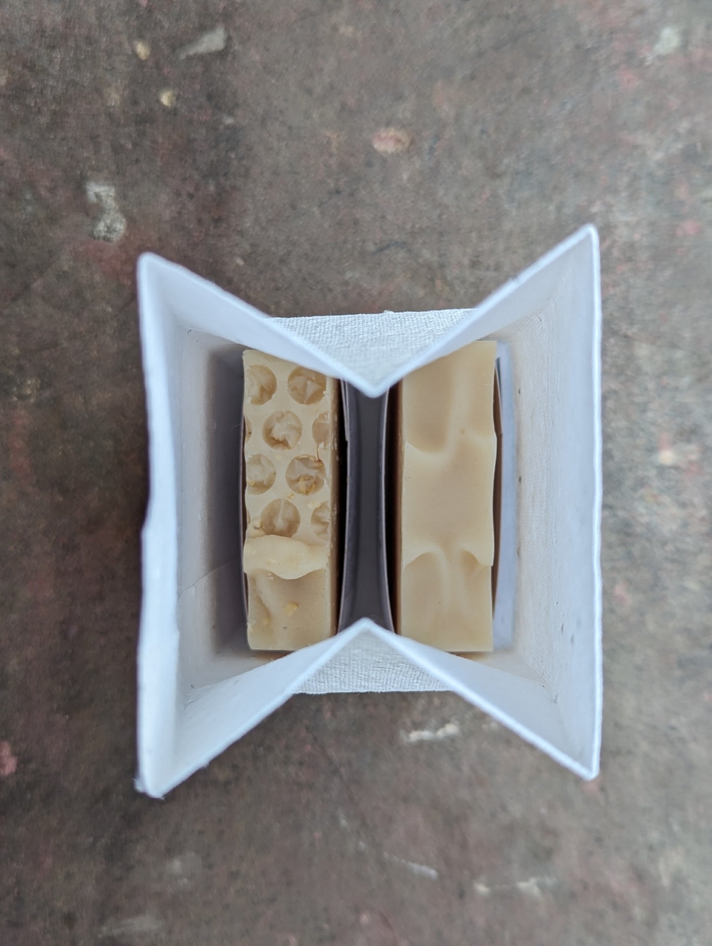 Naturally Woodland sheep's milk soap wildflower seed gift box with washi tape, handmade in Yorkshire