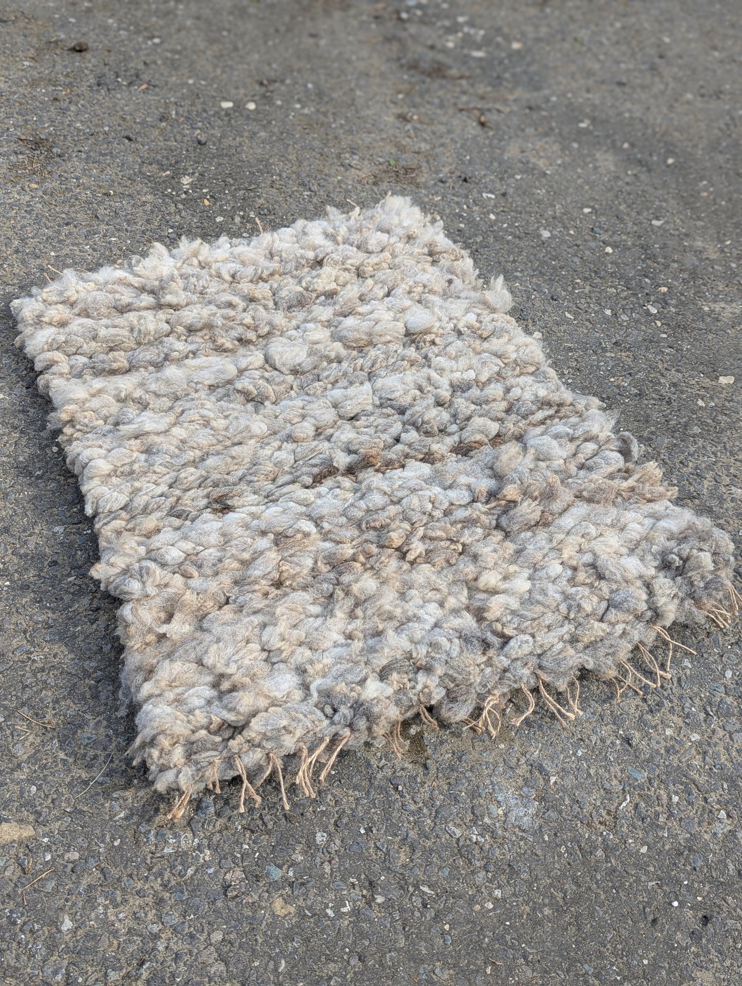 Peg Loom Sheep Wool Rug - Coloured Ryeland