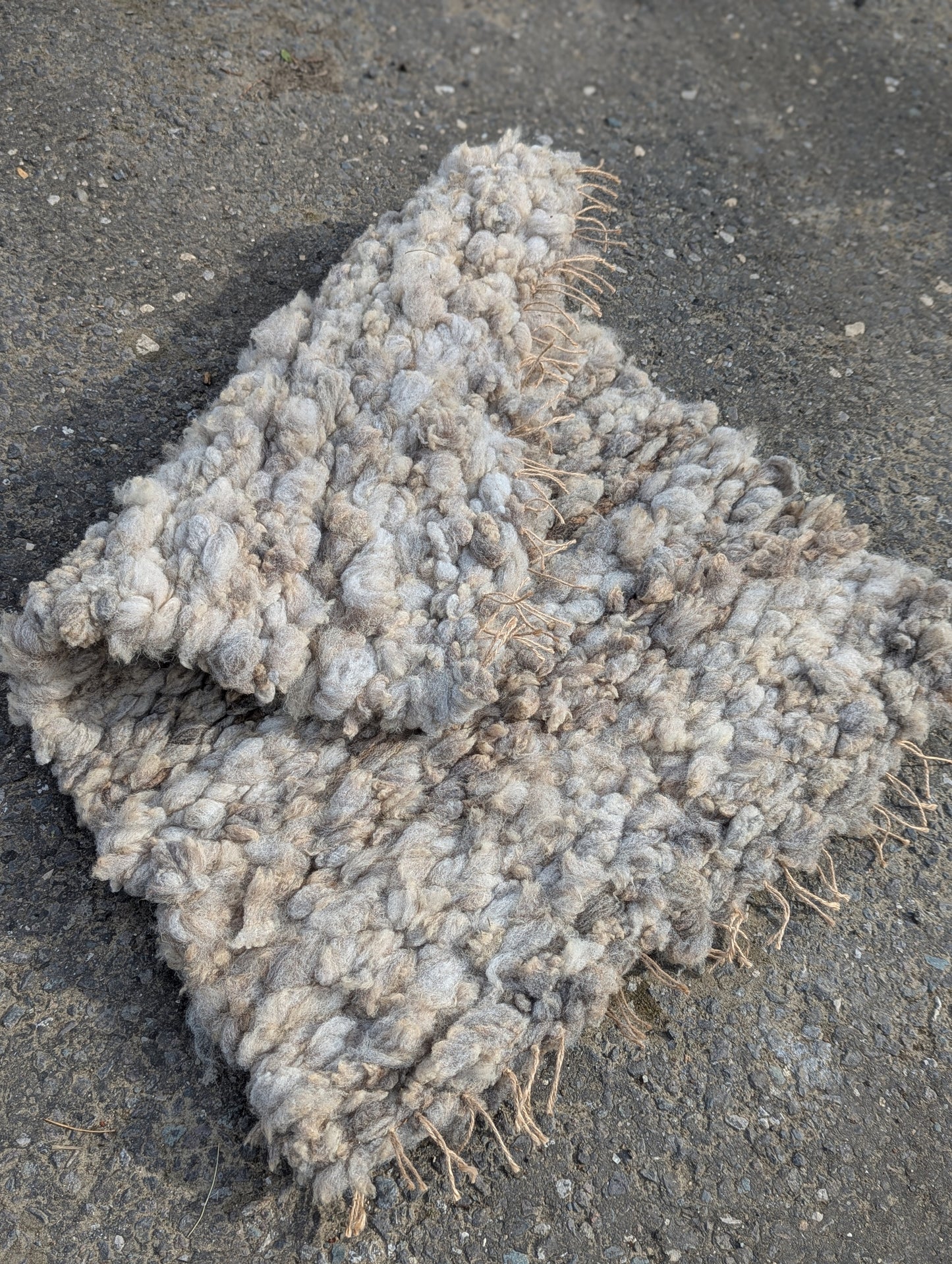Peg Loom Sheep Wool Rug - Coloured Ryeland