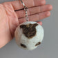 Felted Wool Sheep Keyring handmade in Yorkshire