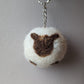 Felted Wool Sheep Keyring, handcrafted in Yorkshire