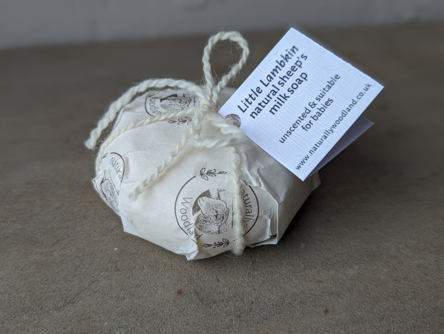 Naturally Woodland Little Lambkin natural sheep milk soap unscented and suitable for babies
