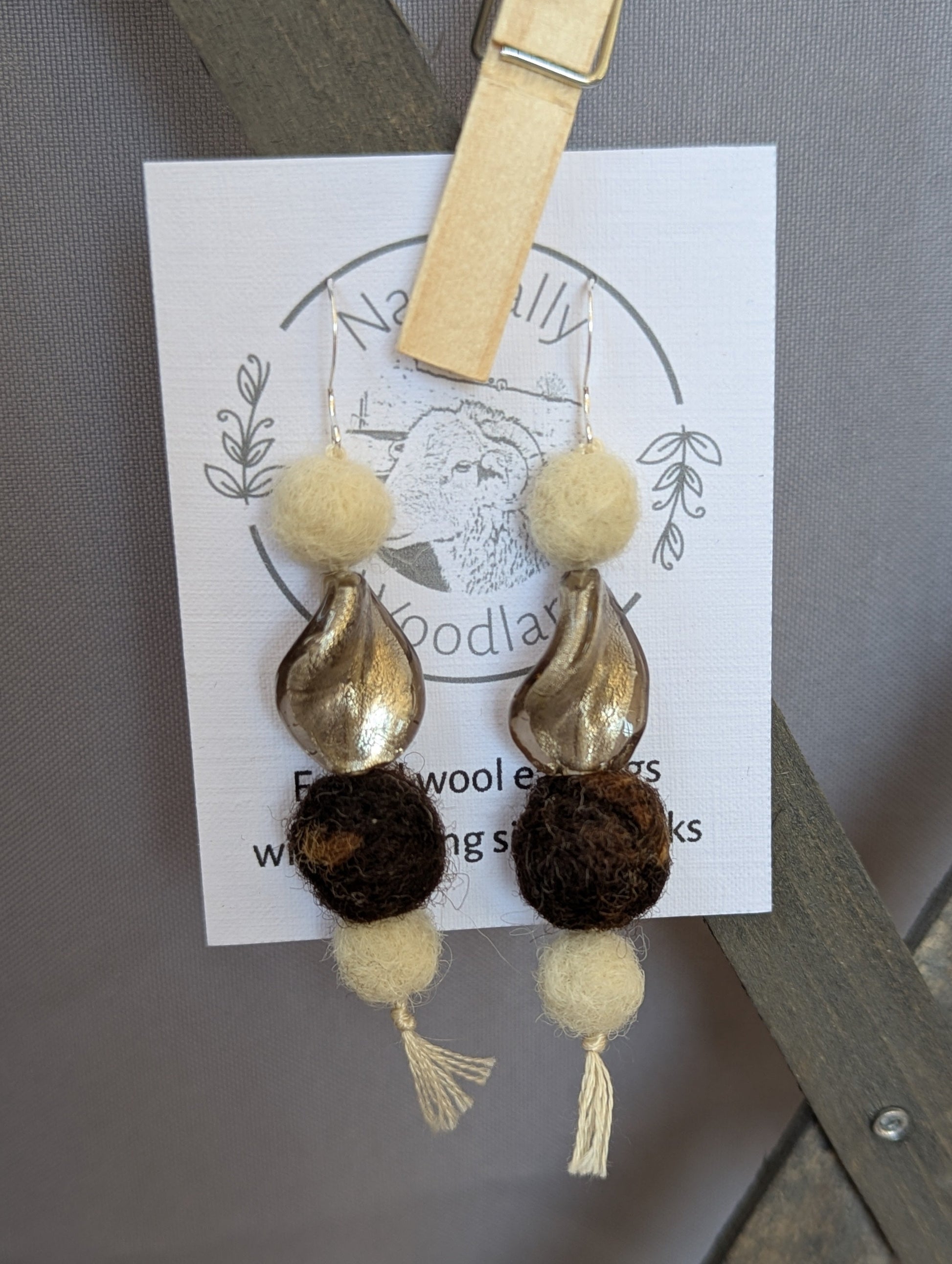 Naturally Woodland Felted Wool Earrings