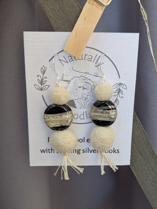 Wool earrings