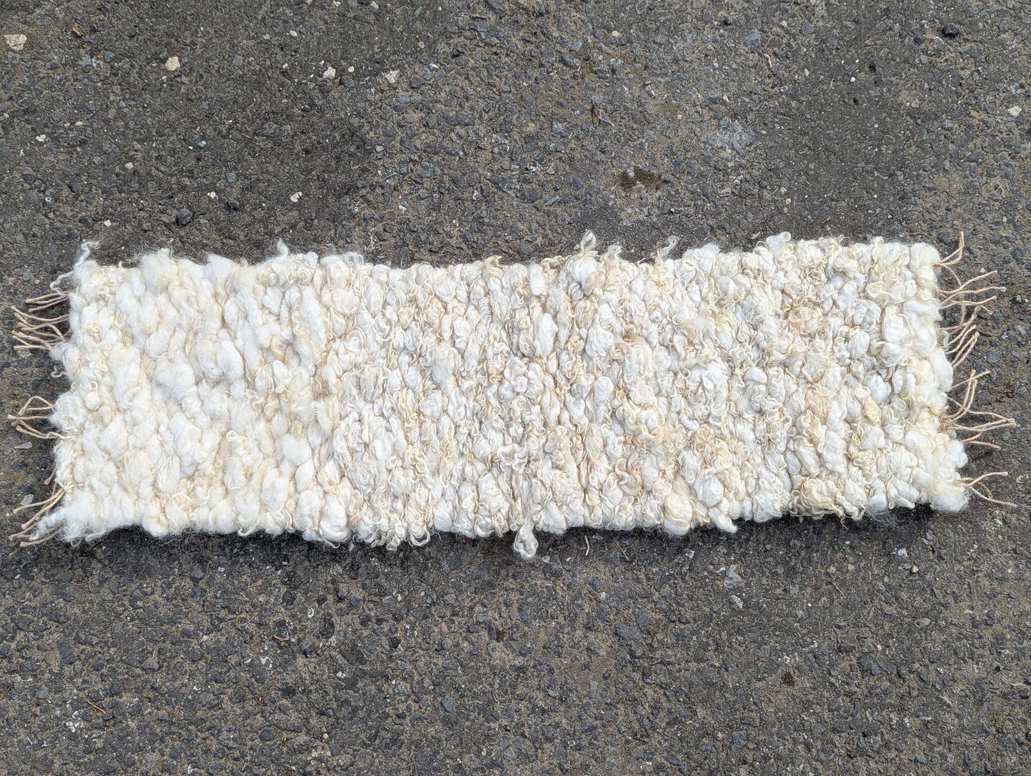 Peg Loom Sheep Wool Rug Runner - Valais Blacknose
