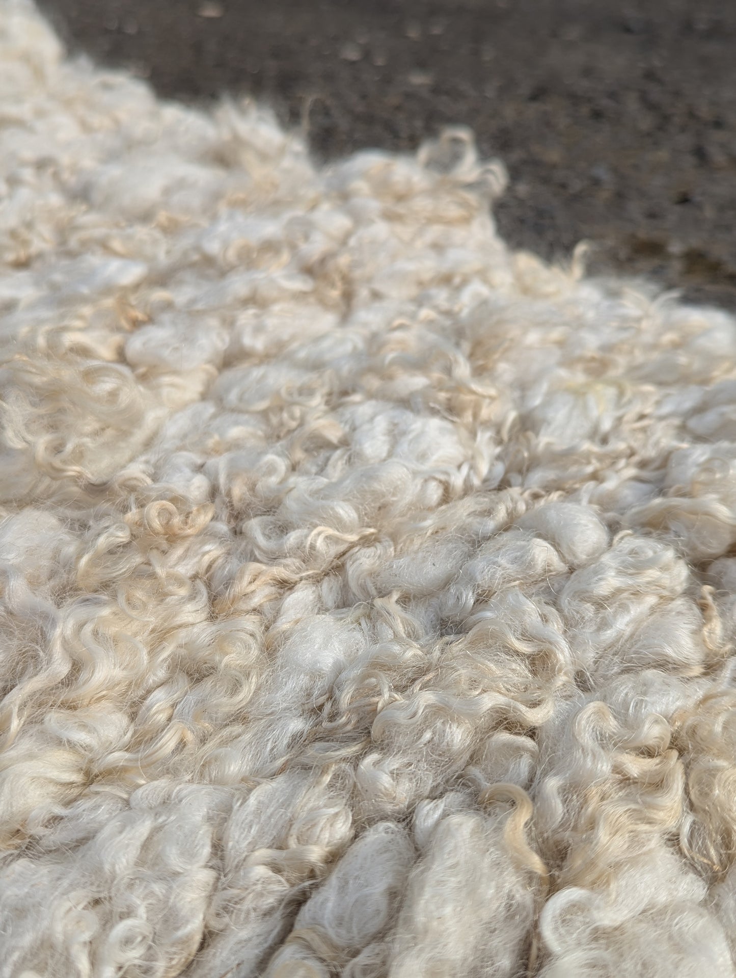 Peg Loom Sheep Wool Rug Runner - Valais Blacknose