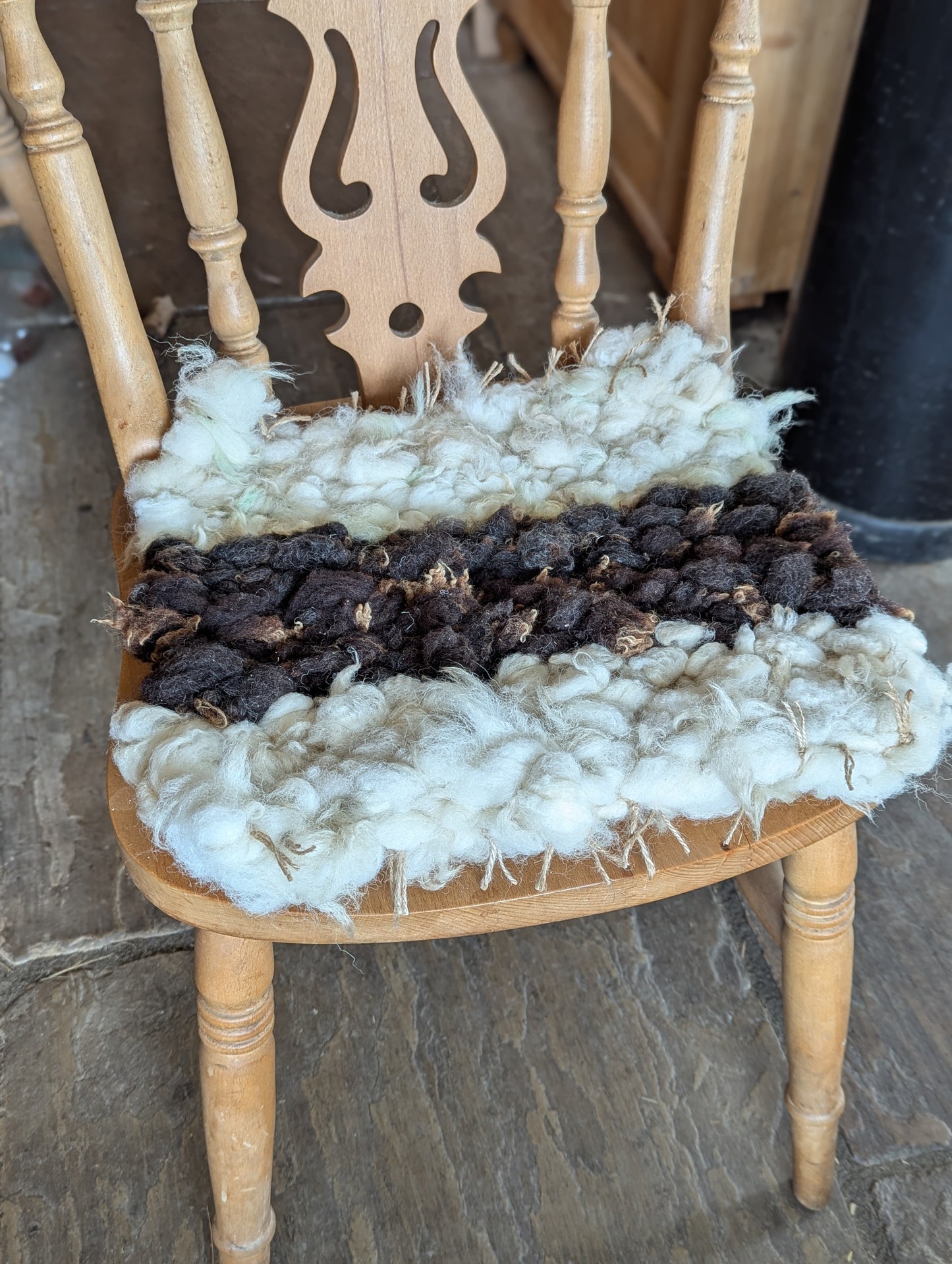 Peg Loom Wool Seat Pad
